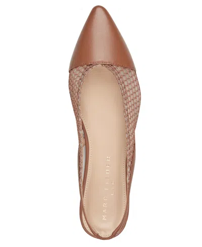Marc Fisher Ltd Davin Pointed Toe Slingback Flat In Brown