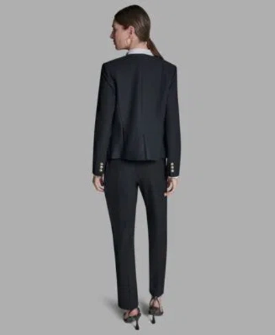 Bcbg One Button Jacket Suit In Black
