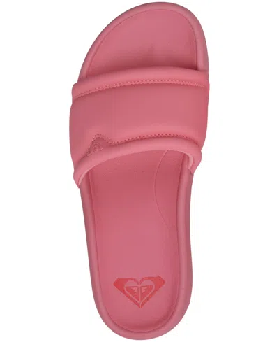 Roxy Beach Slide Sandal In Pink