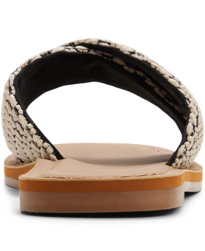 Roxy Andreya Raffia Slide Sandal In Black
