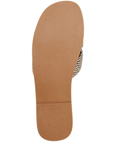 Roxy Andreya Raffia Slide Sandal In Black