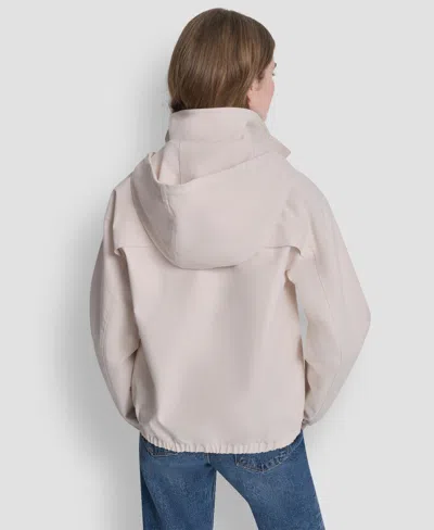 Dkny Short Rain Jacket In Neutral