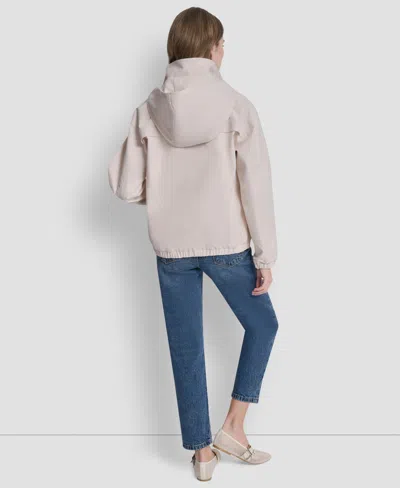 Dkny Short Rain Jacket In Neutral