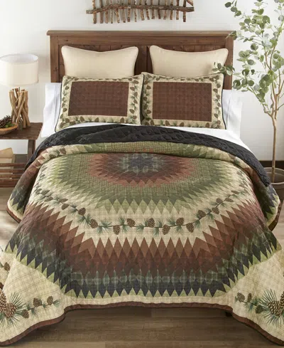 Donna Sharp Pine Circle 3-pc. Quilt Set, Queen In Brown
