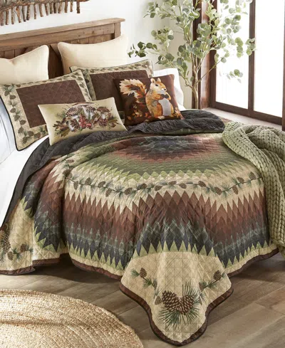 Donna Sharp Pine Circle 3-pc. Quilt Set, Queen In Brown