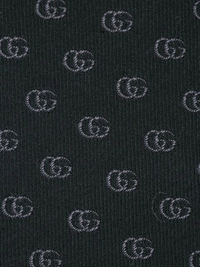 Shop Gucci Logo Pattern Tie In Blue