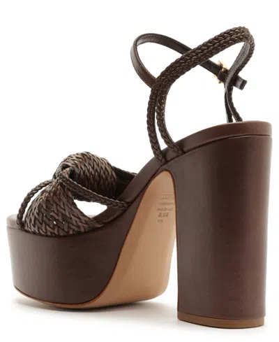 Schutz Kalina Ankle Strap Platform Sandal In Brown