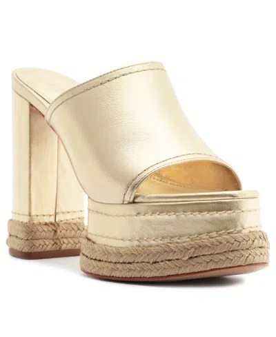 Schutz Darah Platform Sandal In Gold