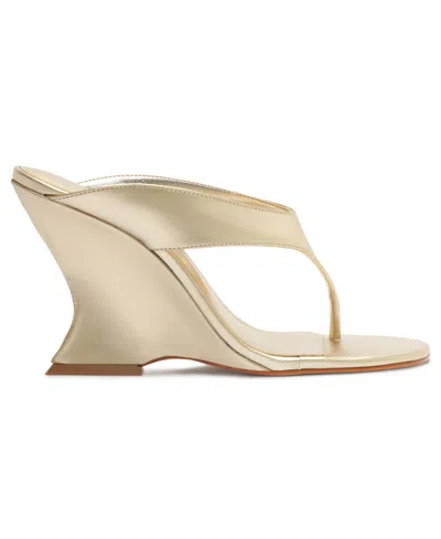 Schutz Maya Wedge Sandal In Gold