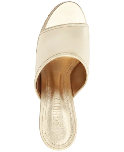 Schutz Darah Platform Sandal In Gold