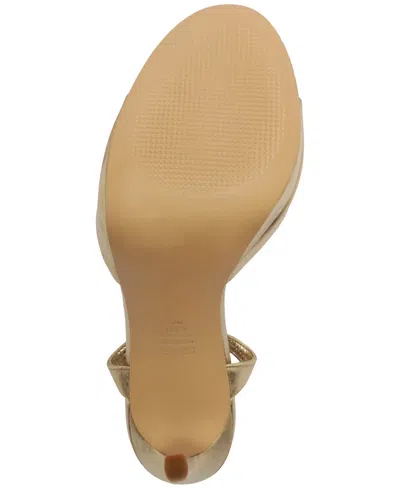 Schutz Scarlett Metallic Leather Platform Sandals In Gold