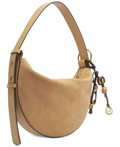 Arezzo Simone Medium Suede Shoulder Handbag In Neutral
