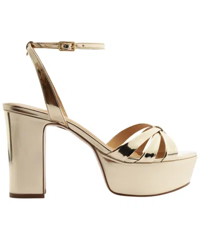 Arezzo Veronica Ankle Strap Platform Sandal In Brown