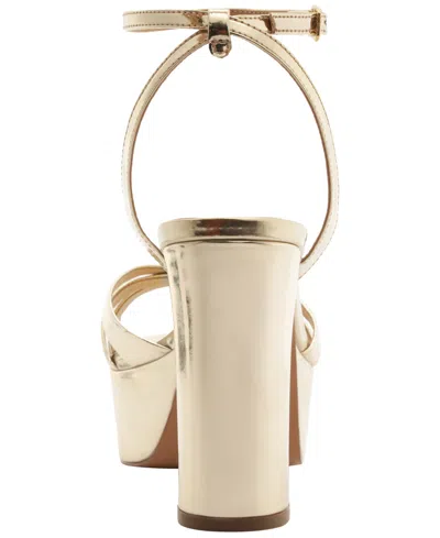 Arezzo Veronica Ankle Strap Platform Sandal In Brown