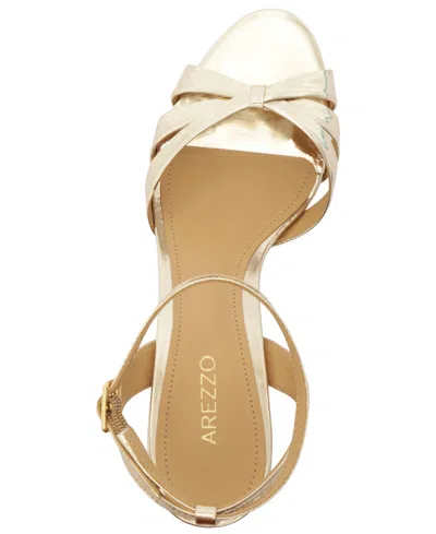 Arezzo Veronica Ankle Strap Platform Sandal In Brown