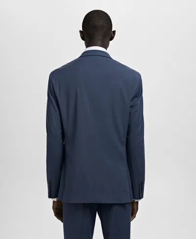 Mango Slim Fit Suit Jacket In Blue