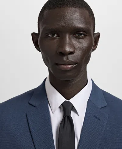 Mango Slim Fit Suit Jacket In Blue