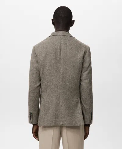 Mango Men's Slim Fit Wool Blend Blazer In Pattern