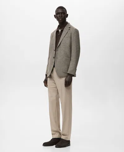 Mango Men's Slim Fit Wool Blend Blazer In Pattern