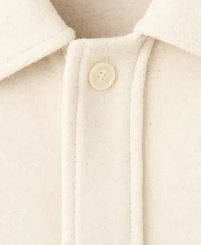 Mango Men's Buttons Wool Overshirt In Neutral