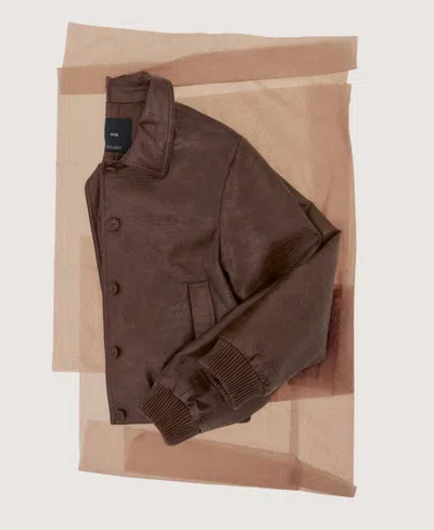 Mango Women's Croc-effect Bomber Jacket In Neutral