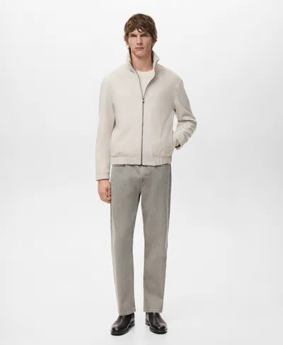 Mango Men's Regular-fit Zip Jacket In Neutral