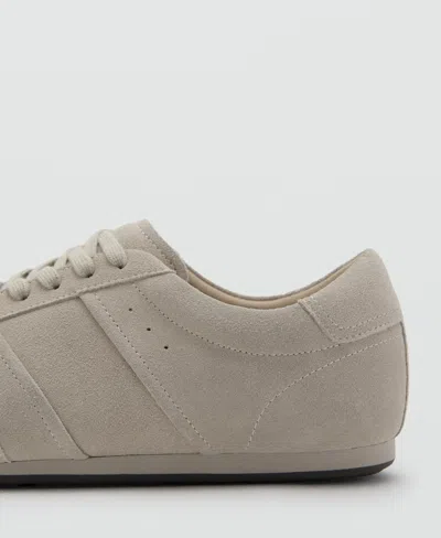 Mango Men's Suede Trainers In Neutral