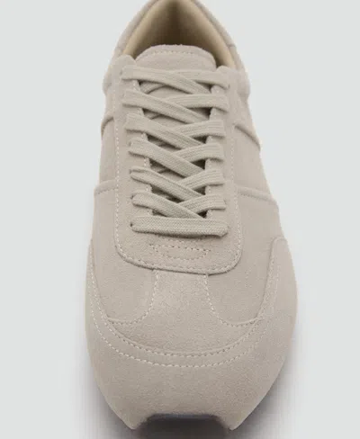 Mango Men's Suede Trainers In Neutral