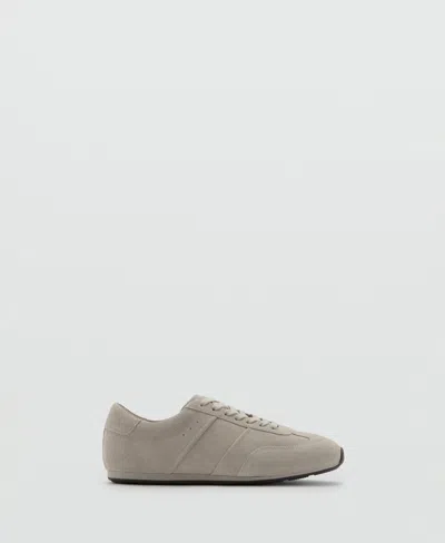 Mango Men's Suede Trainers In Neutral