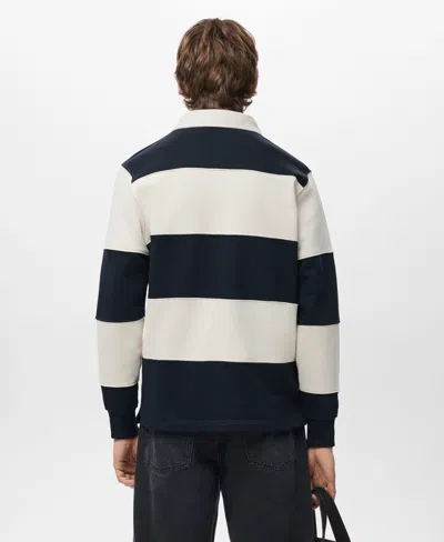 Mango Men's Striped Polo Sweatshirt In Multi