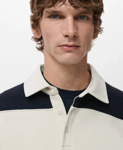 Mango Men's Striped Polo Sweatshirt In Multi