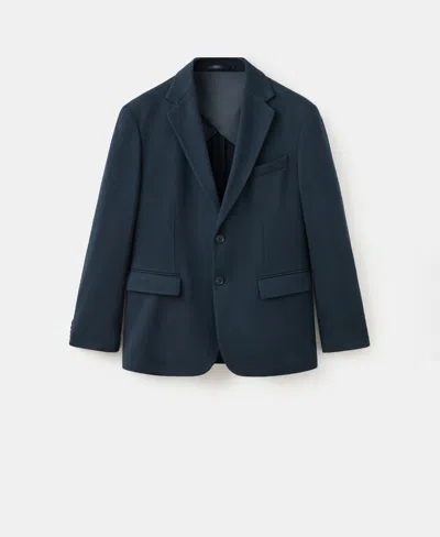 Mango Men's Slim Fit Microstructure Blazer In Blue