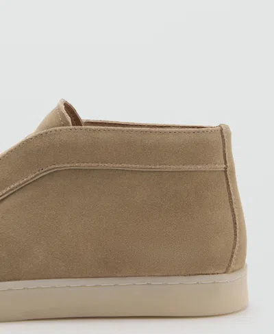 Mango Men's Suede Leather Ankle Boots In Brown
