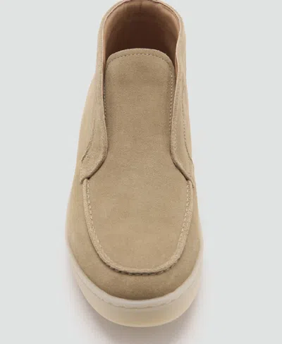 Mango Men's Suede Leather Ankle Boots In Brown