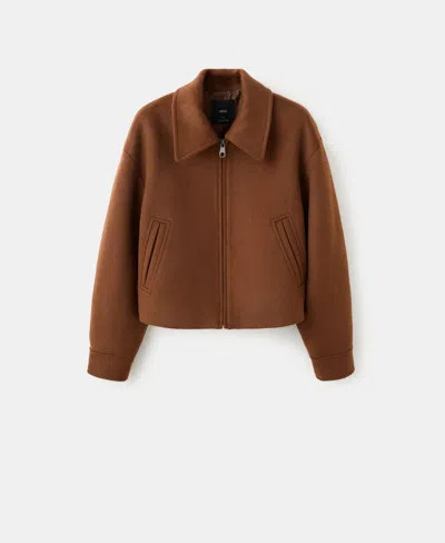 Mango Zip Front Jacket In Multi