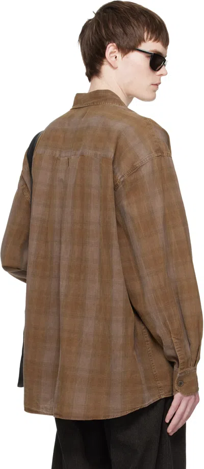 Our Legacy Mens Dakota Flannel Check Checked Relaxed-fit Cotton Shirt In Brown