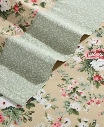 Laura Ashley 200 Thread Count Serene Dream Percale Sheet Set In Multi