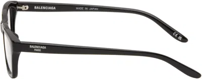 Balenciaga Black Daily Rectangular Glasses In Black