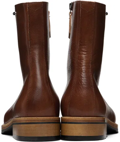 Our Legacy Daimono Boots In Whisky-colored Calfskin In Multi