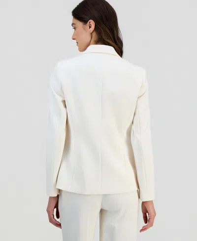 Anne Klein Three-button Notch Collar Jacket In Neutral