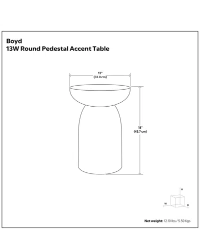 Simpli Home Boyd 13" Mango Wood Solid Accent Table In Green