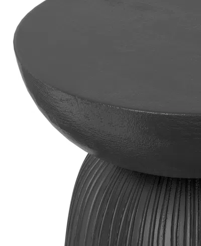 Simpli Home Boyd 13" Mango Wood Solid Line Accent Table In Black