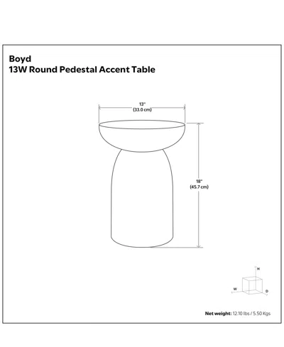Simpli Home Boyd 13" Mango Wood Solid V-chisel Accent Table In Black
