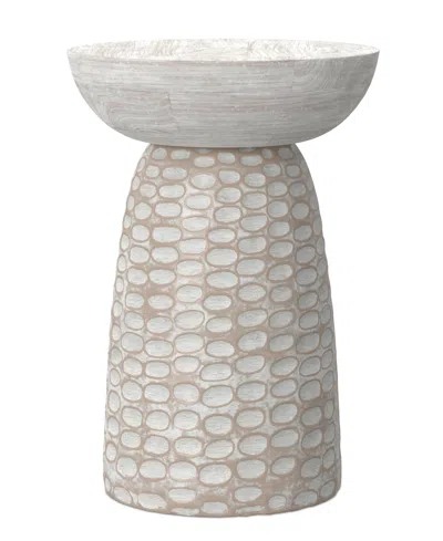 Simpli Home Boyd 13" Mango Wood Solid Accent Table In Gray