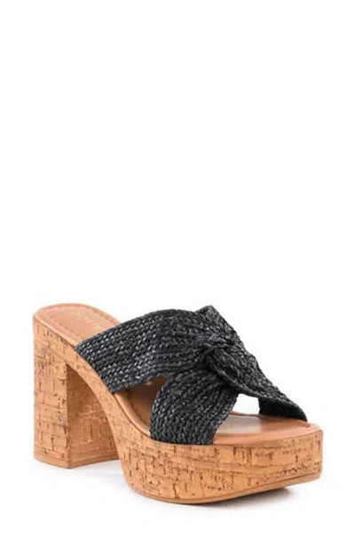 Seychelles Adorned Platform Sandal In Black