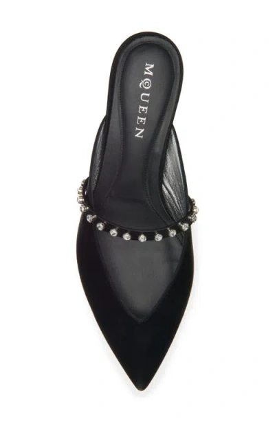Alexander Mcqueen Mcqueen Stud Pointed Toe Mary Jane Mule In Black