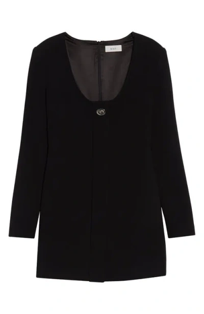 A.l.c . Elena Long Sleeve Minidress In Black