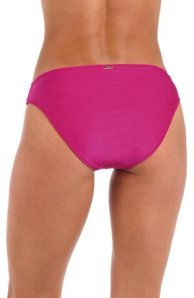 L'agence Nicole Shimmer Classic Bikini Bottom In Purple