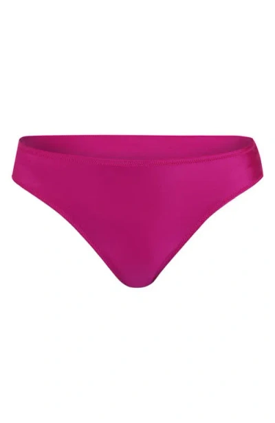 L'agence Nicole Shimmer Classic Bikini Bottom In Purple