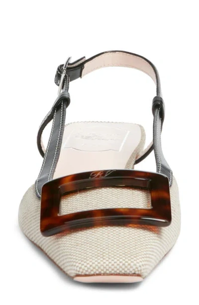 Roger Vivier Belle Vivier Slingback Ballerina Slingback Flat In Neutral